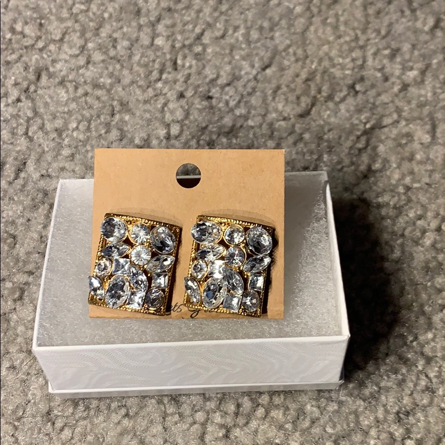 Rectangular Gemstone Earrings
